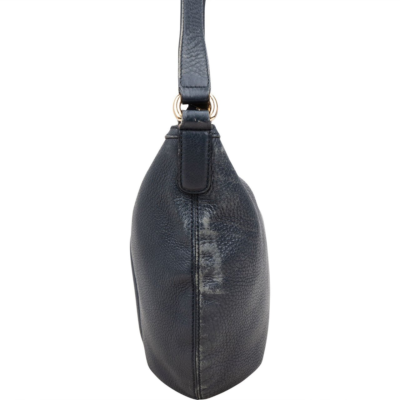 Gucci Gucci Blue Leather GG Soho Messenger Crossbody Bag Navy