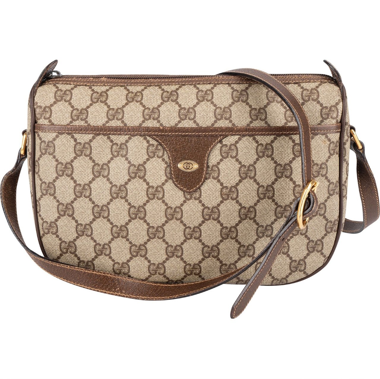 Gucci Gucci Monogram GG Supreme Canvas Vintage Camera Crossbody Bag Beige