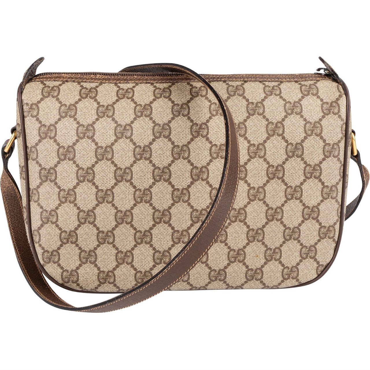 Gucci Gucci Monogram GG Supreme Canvas Vintage Camera Crossbody Bag Beige