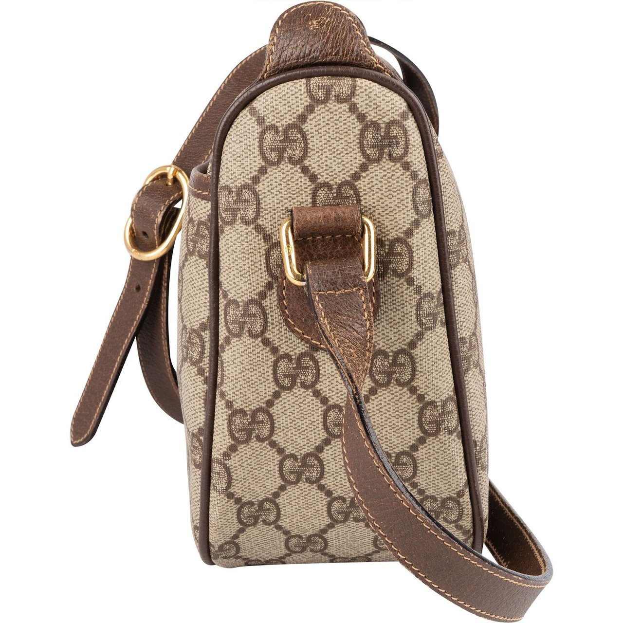 Gucci Gucci Monogram GG Supreme Canvas Vintage Camera Crossbody Bag Beige