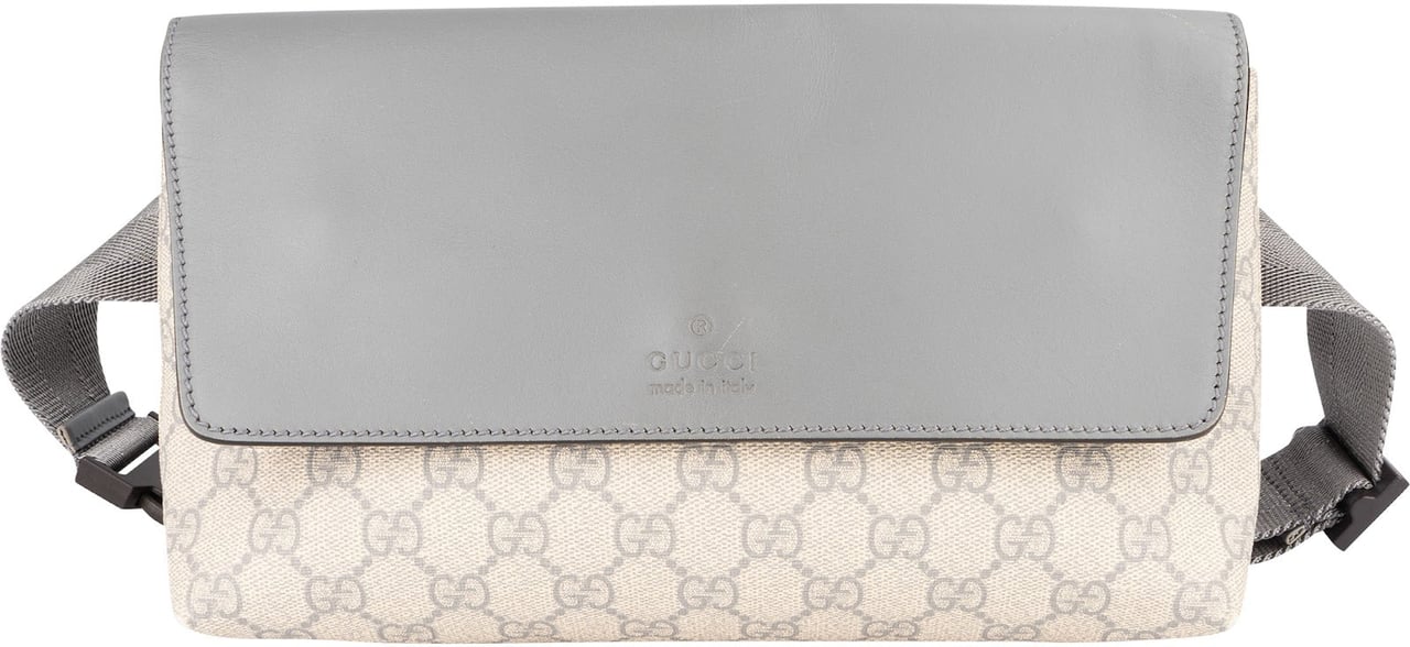 Gucci Gucci Supreme GG Monogram Flap Belt Crossbody Bumbag Beige