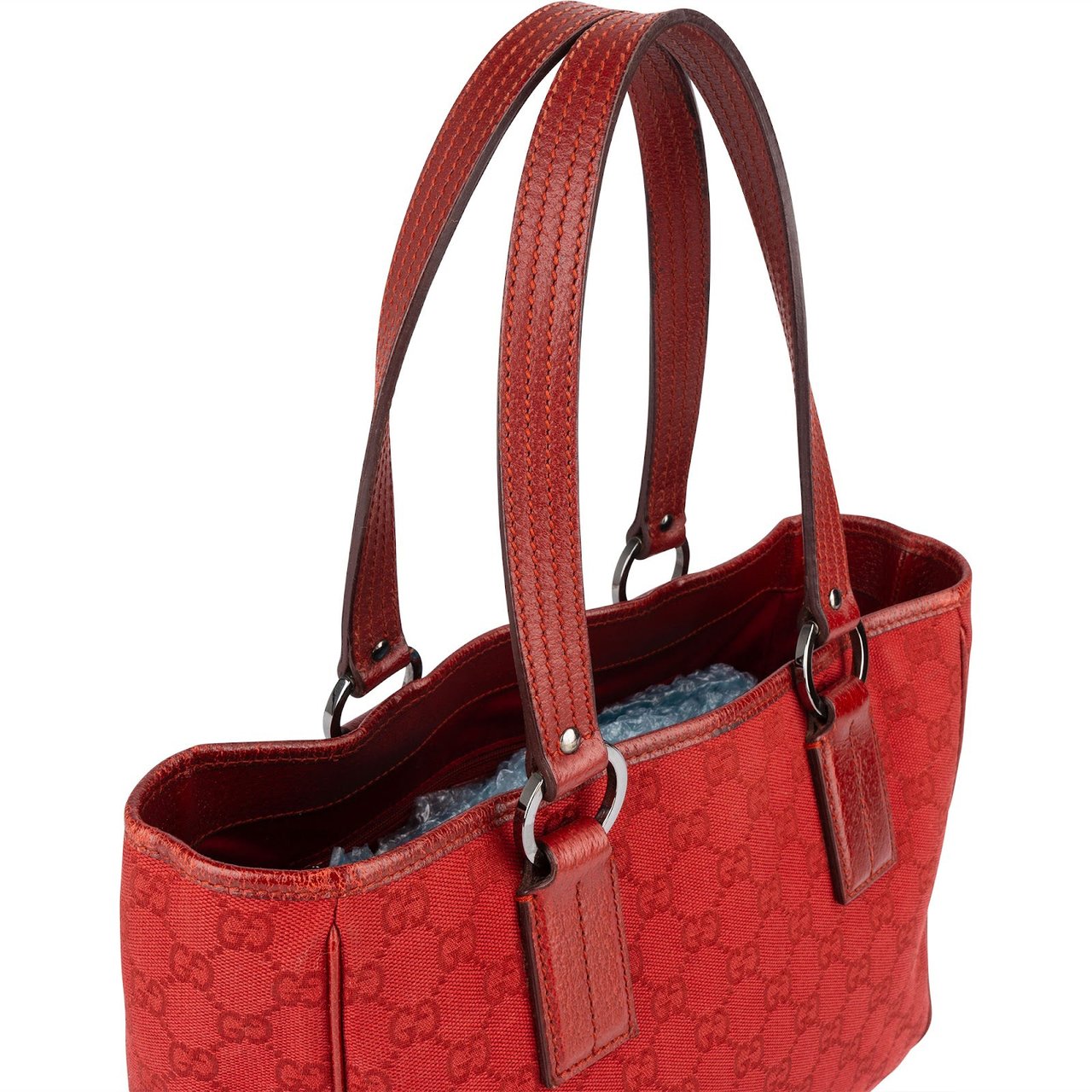Gucci Gucci Monogram GG Canvas Shoulder Bag Rood