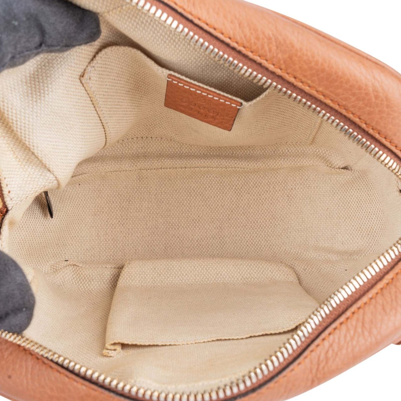 Gucci Gucci Leather GG Soho Crossbody Bag Bruin