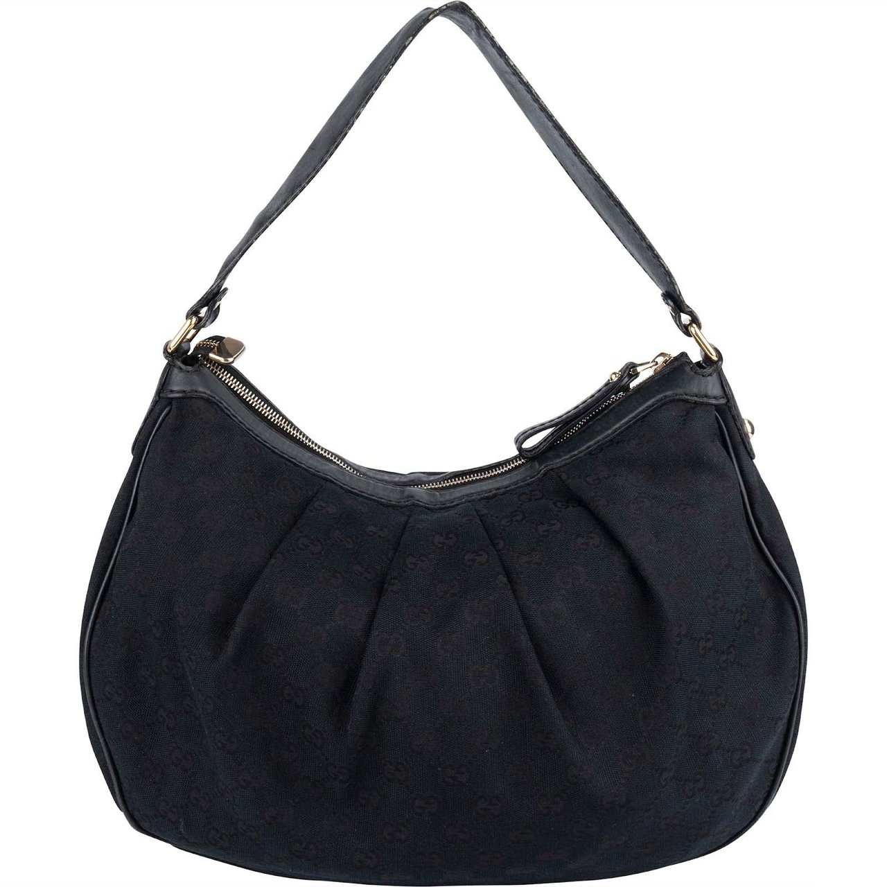 Gucci Gucci Monogram GG  Sukey Hobo Handbag Zwart