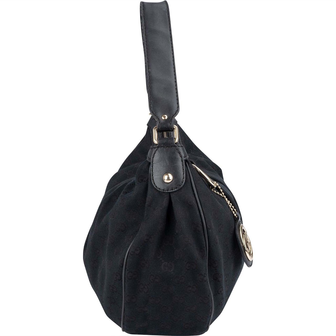 Gucci Gucci Monogram GG  Sukey Hobo Handbag Zwart