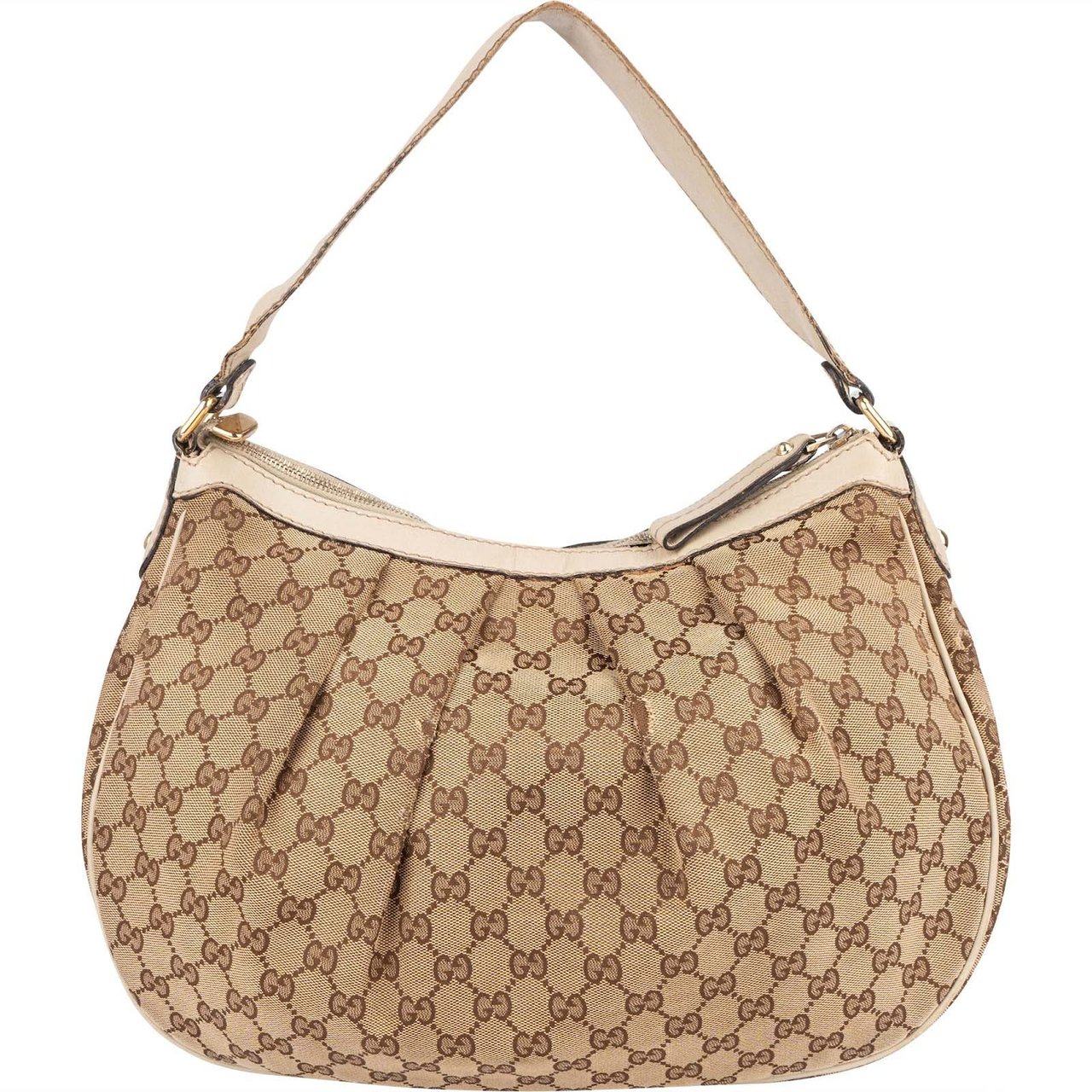 Gucci Gucci Monogram GG Sukey Hobo Handbag Beige