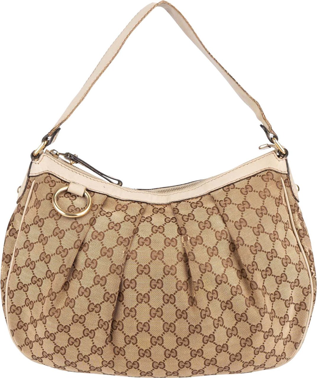 Gucci Gucci Monogram GG Sukey Hobo Handbag Beige
