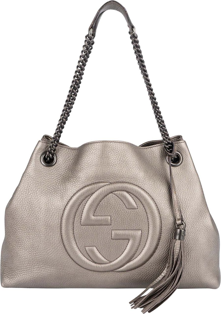 Gucci Gucci Metallic Leather GG Soho Shoulder Crossbody Bag Divers