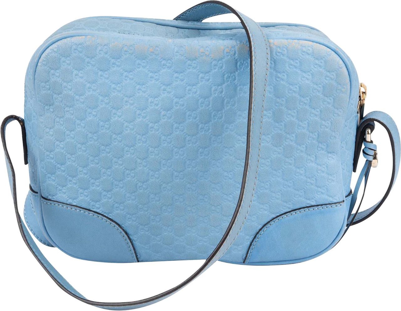 Gucci Gucci Microguccissima Leather Bree Crossbody Bag Lichtblauw