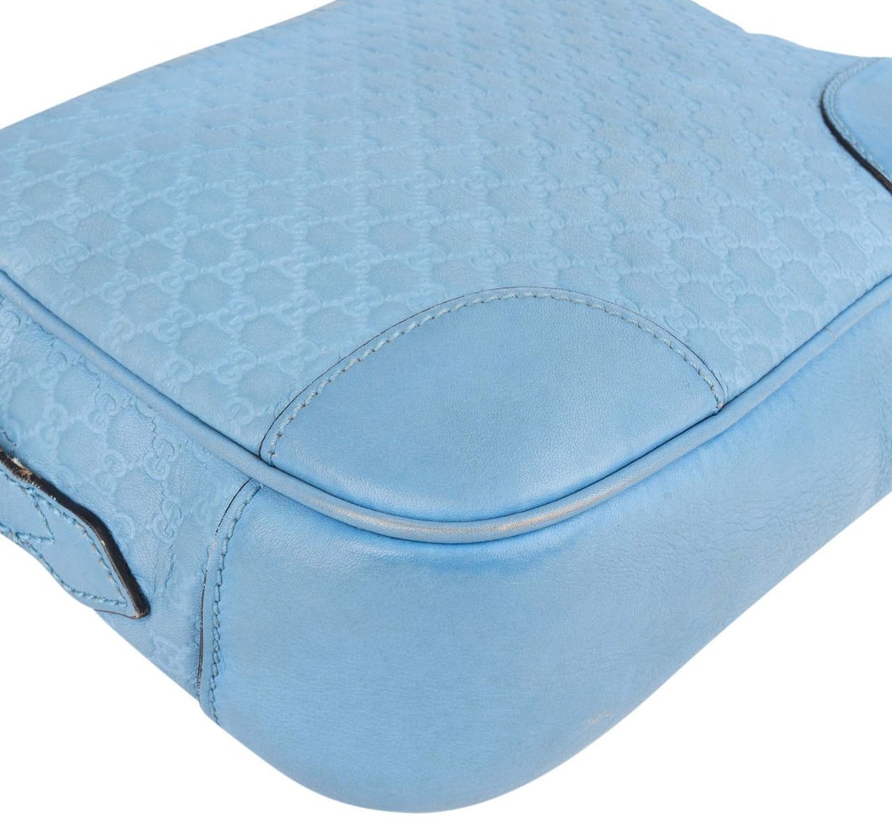 Gucci Gucci Microguccissima Leather Bree Crossbody Bag Lichtblauw