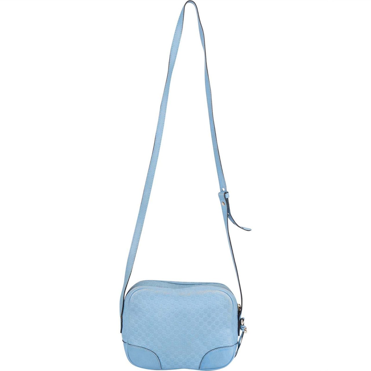 Gucci Gucci Microguccissima Leather Bree Crossbody Bag Lichtblauw