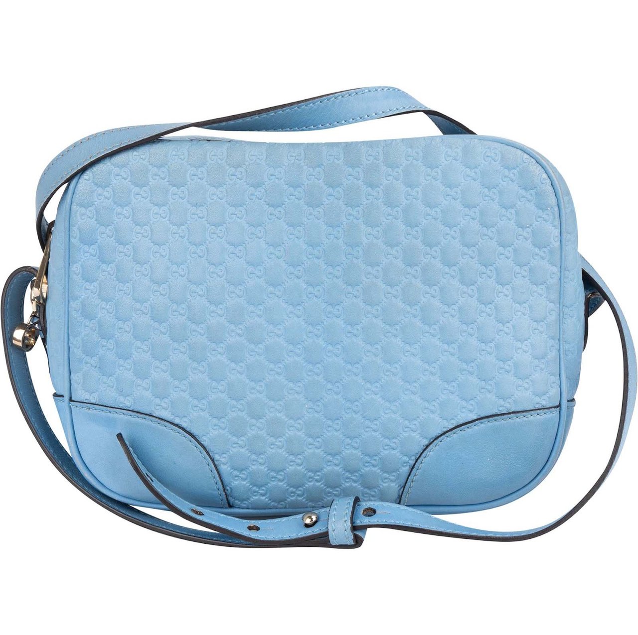 Gucci Gucci Microguccissima Leather Bree Crossbody Bag Lichtblauw