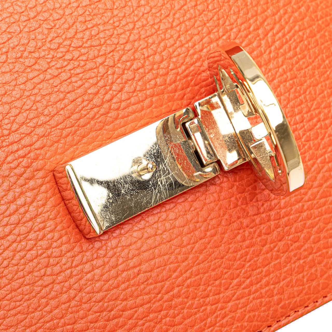 Gucci Small Dollar Calfskin Interlocking G Crossbody Oranje