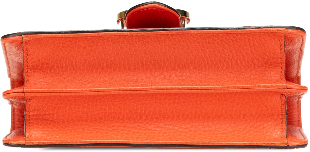 Gucci Small Dollar Calfskin Interlocking G Crossbody Oranje