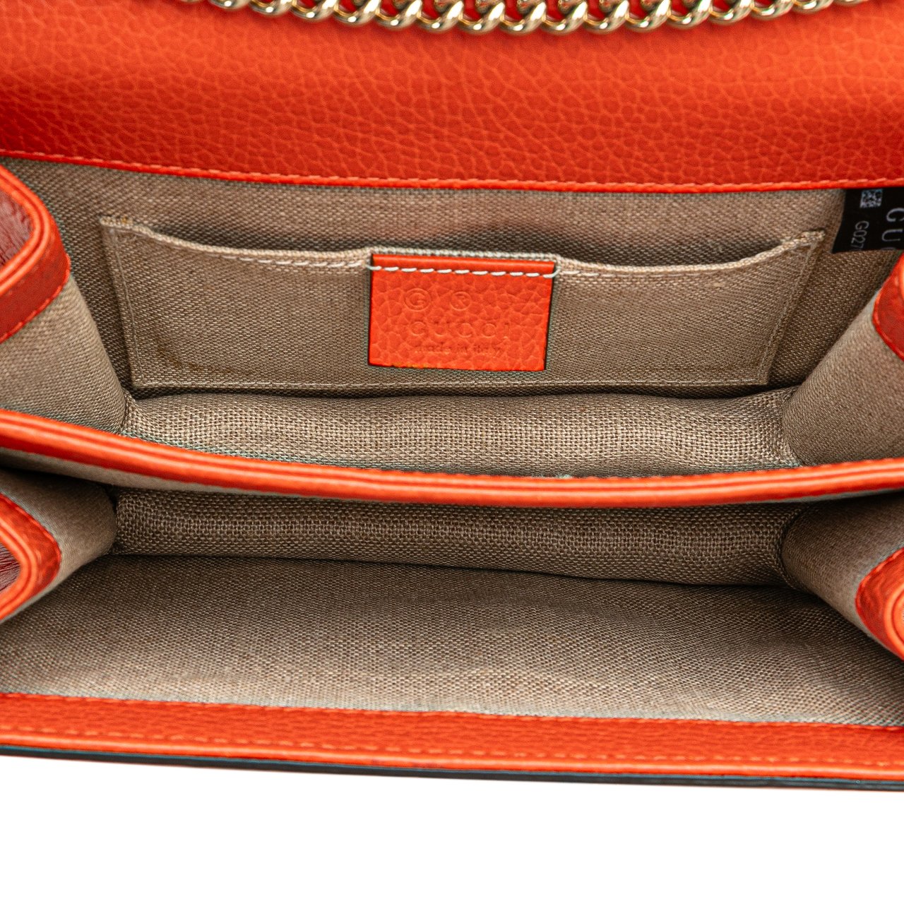 Gucci Small Dollar Calfskin Interlocking G Crossbody Oranje