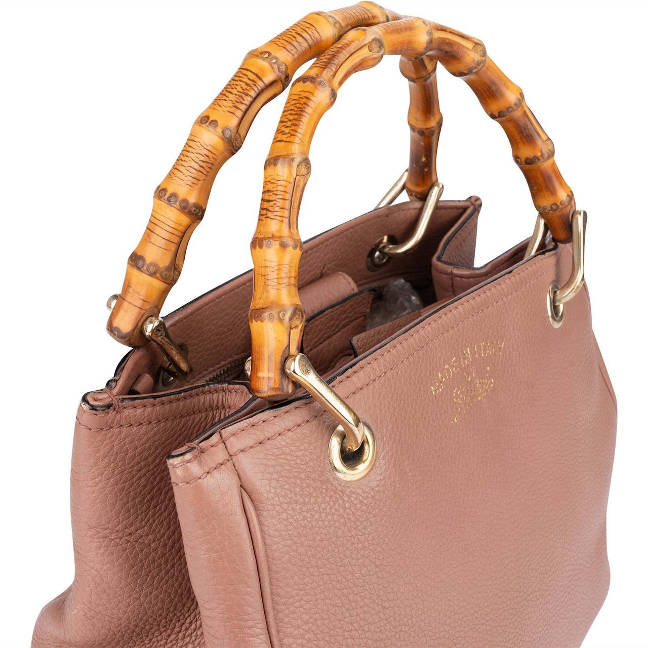 Gucci Gucci Leather Bamboo Handbag Rood