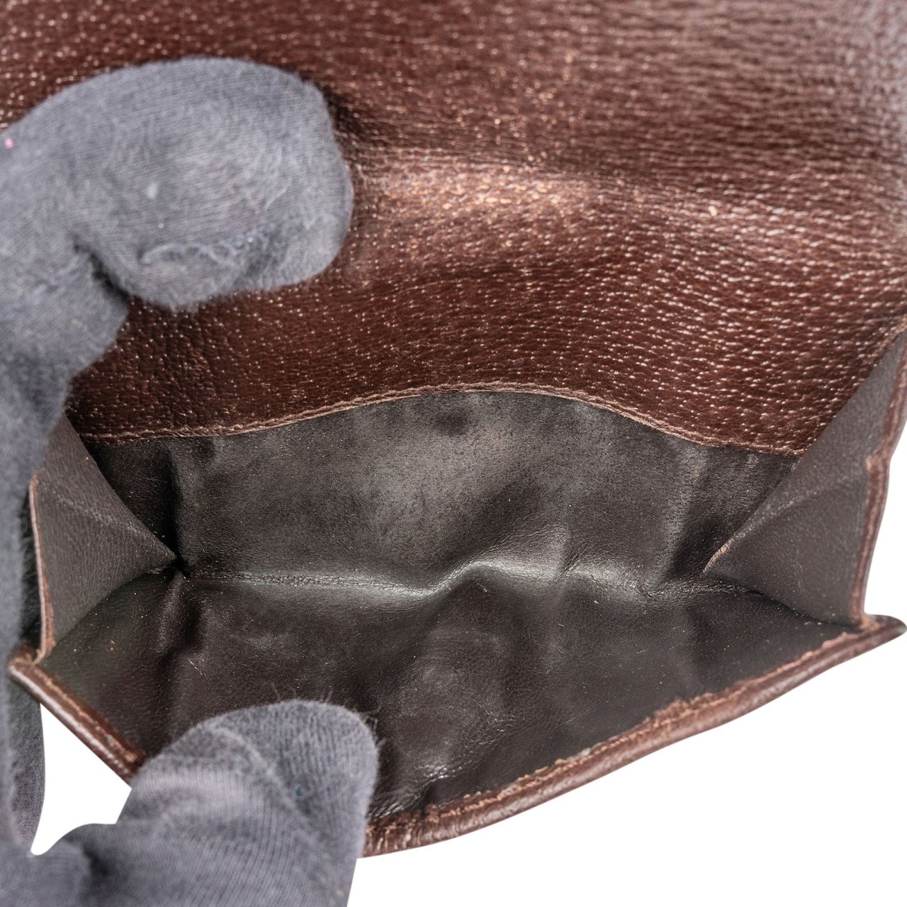 Gucci Gucci Monogram GG Canvas Metal Bar Wallet Bruin