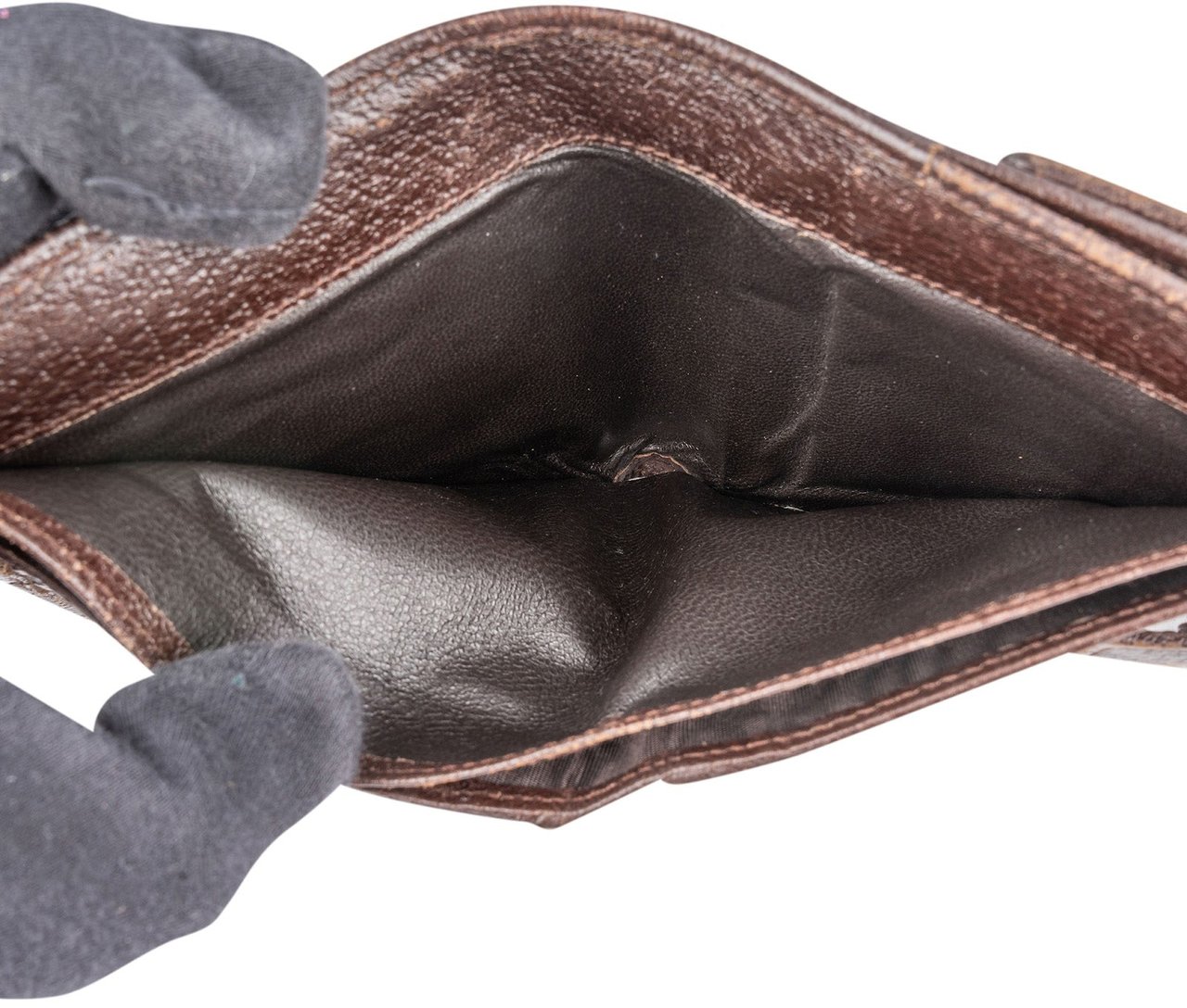 Gucci Gucci Monogram GG Canvas Metal Bar Wallet Bruin