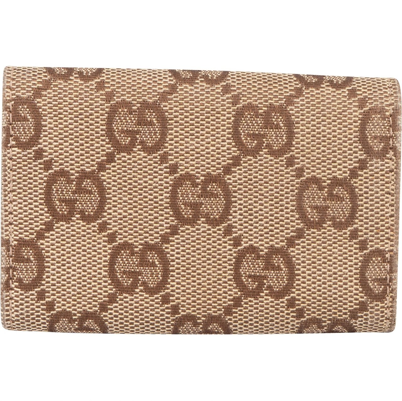 Gucci Gucci Monogram GG Canvas Studded Key Holder Beige