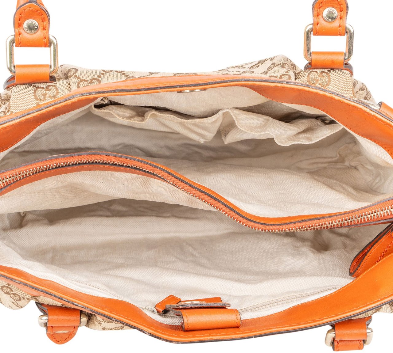 Gucci Gucci Monogram GG Sukey Handbag Bruin