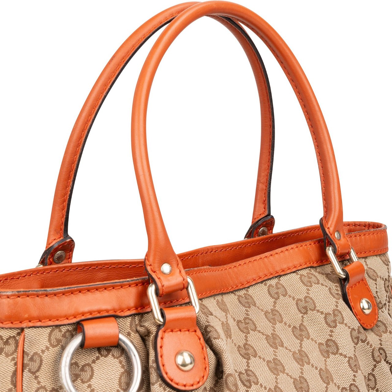 Gucci Gucci Monogram GG Sukey Handbag Bruin