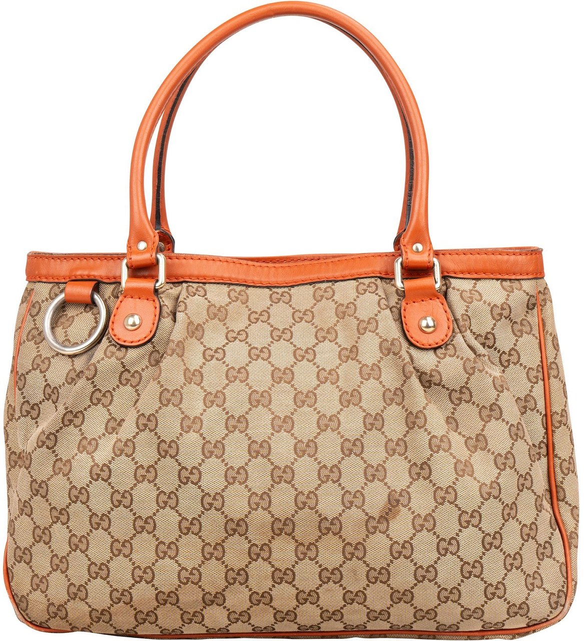 Gucci Gucci Monogram GG Sukey Handbag Bruin