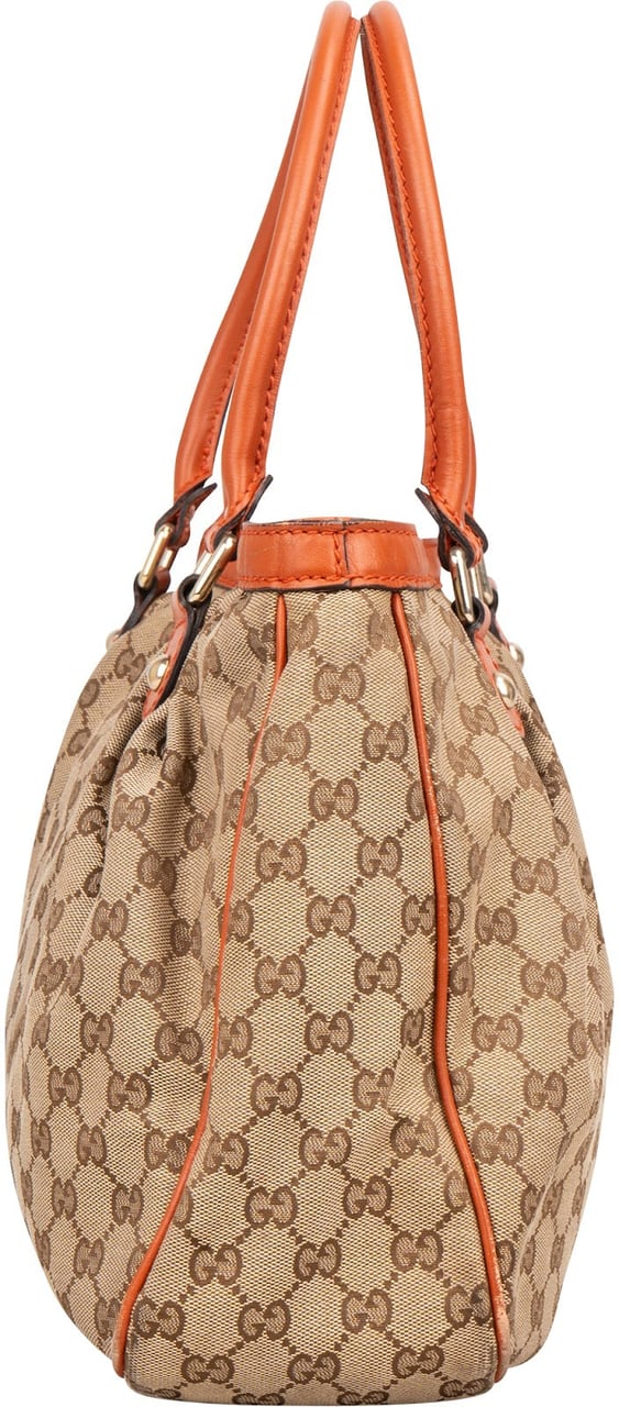 Gucci Gucci Monogram GG Sukey Handbag Bruin