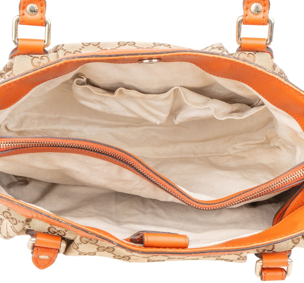 Gucci Gucci Monogram GG Sukey Handbag Bruin