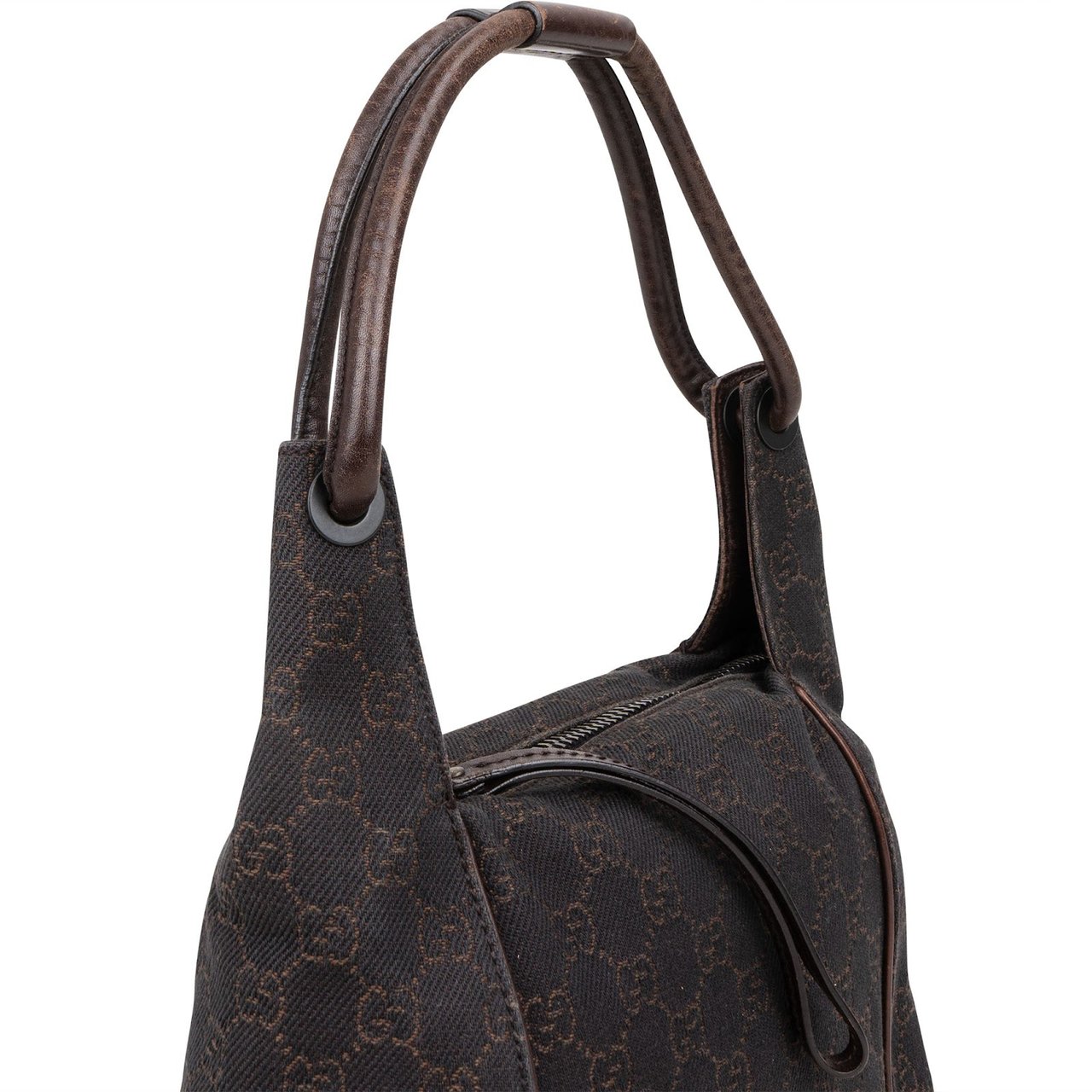 Gucci Gucci Monogram GG Mini Hobo Shoulder Bag Bruin