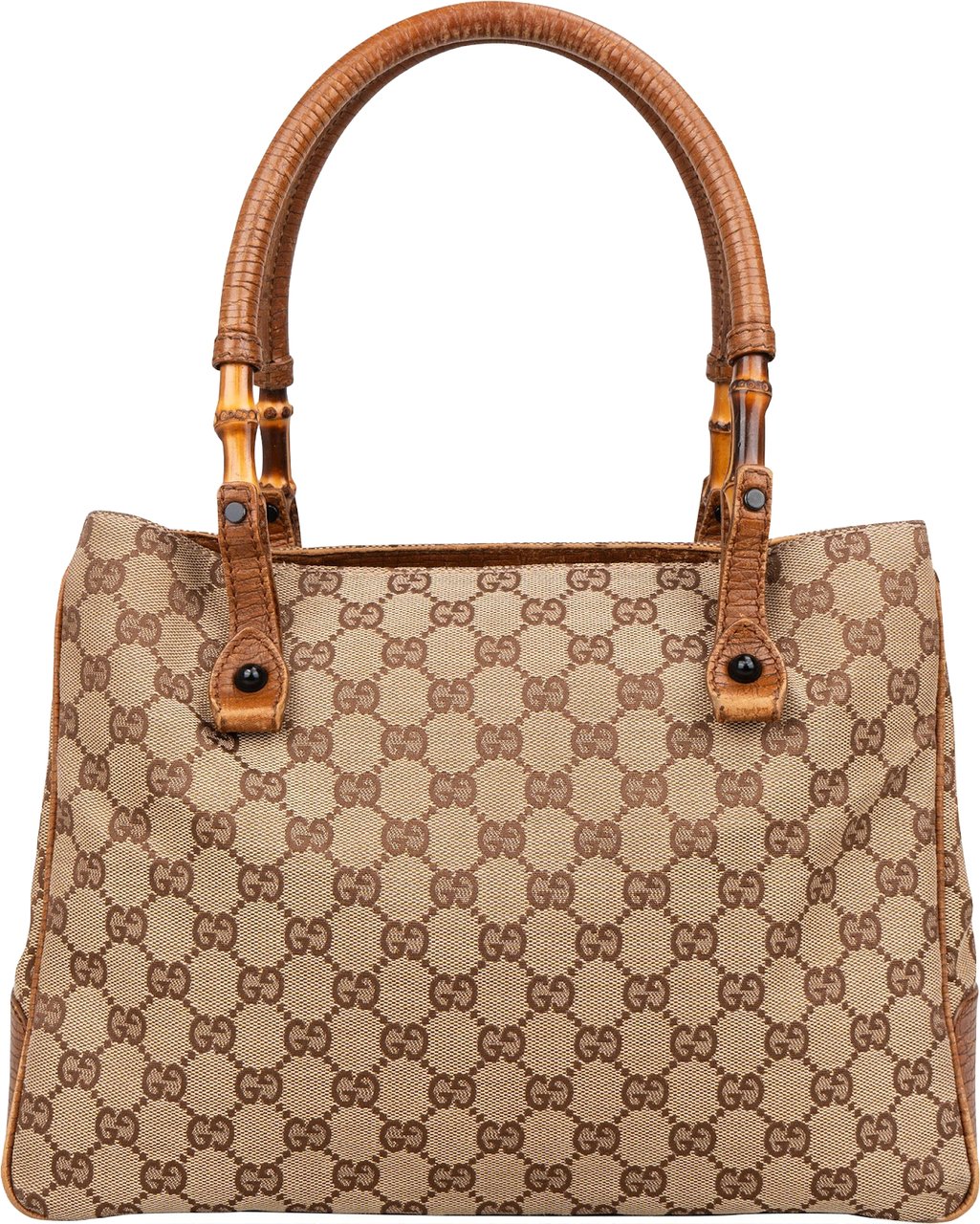 Gucci Monogram GG Bamboo Handbag Beige