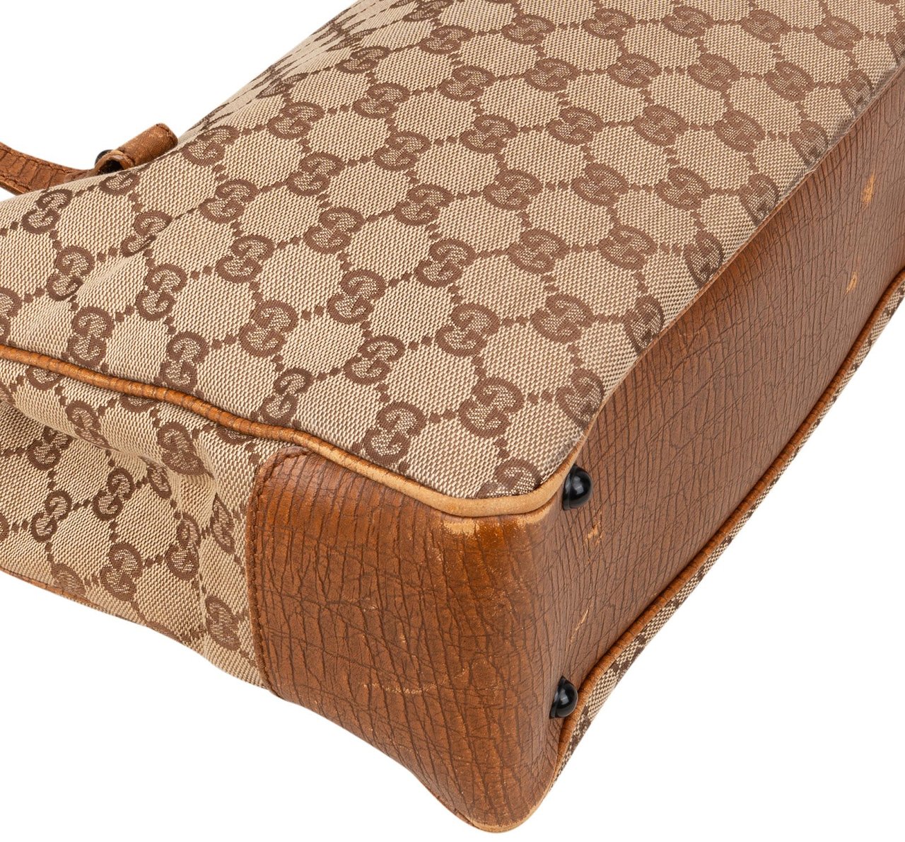 Gucci Monogram GG Bamboo Handbag Beige