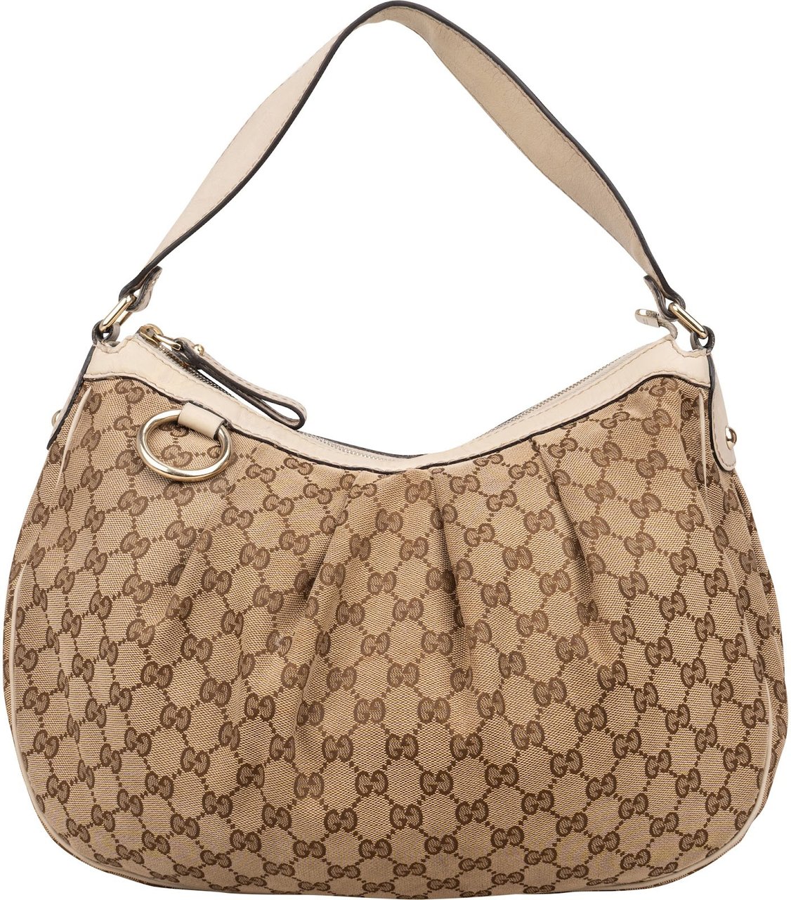 Gucci Gucci Monogram GG Sukey Handbag Bruin