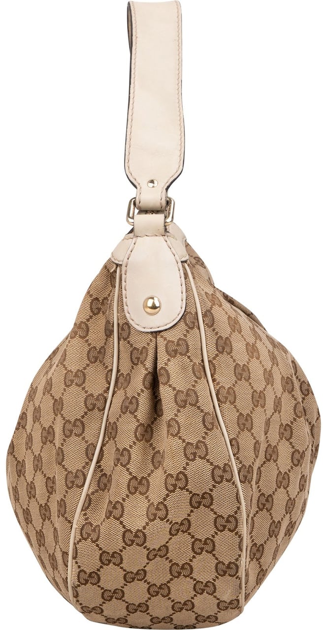 Gucci Gucci Monogram GG Sukey Handbag Bruin