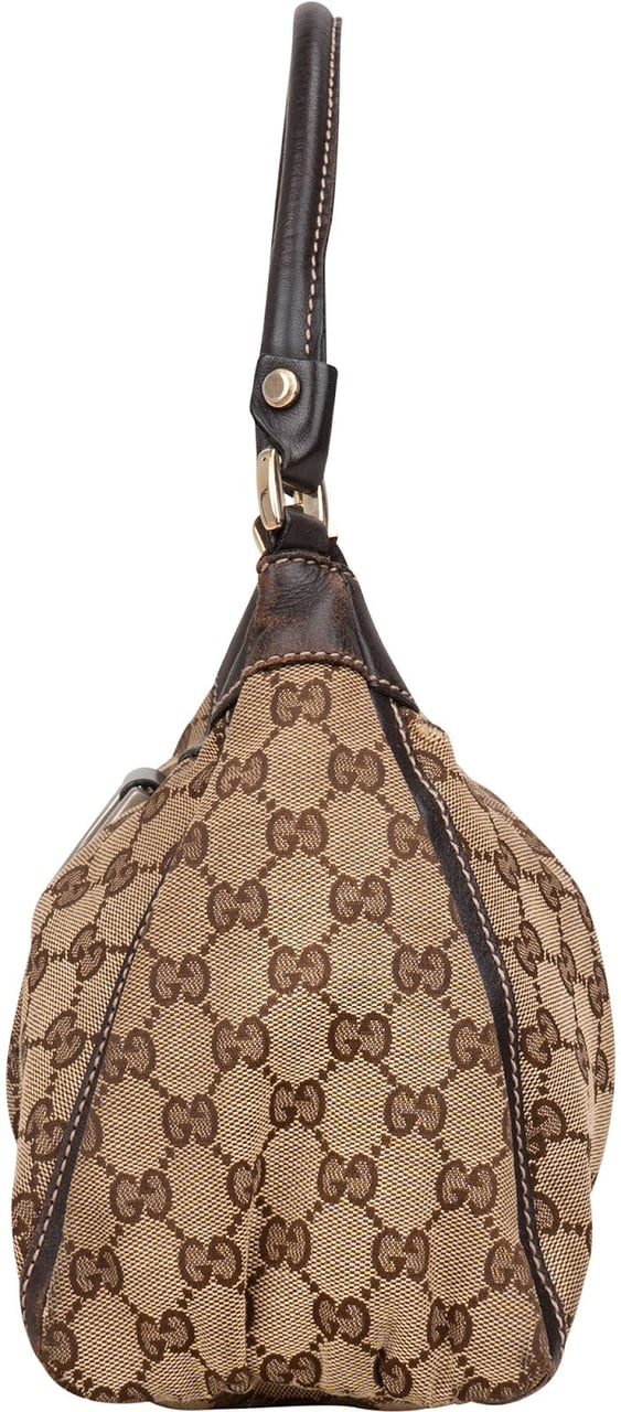 Gucci Gucci Monogram GG Canvas Abbey Handbag Bruin