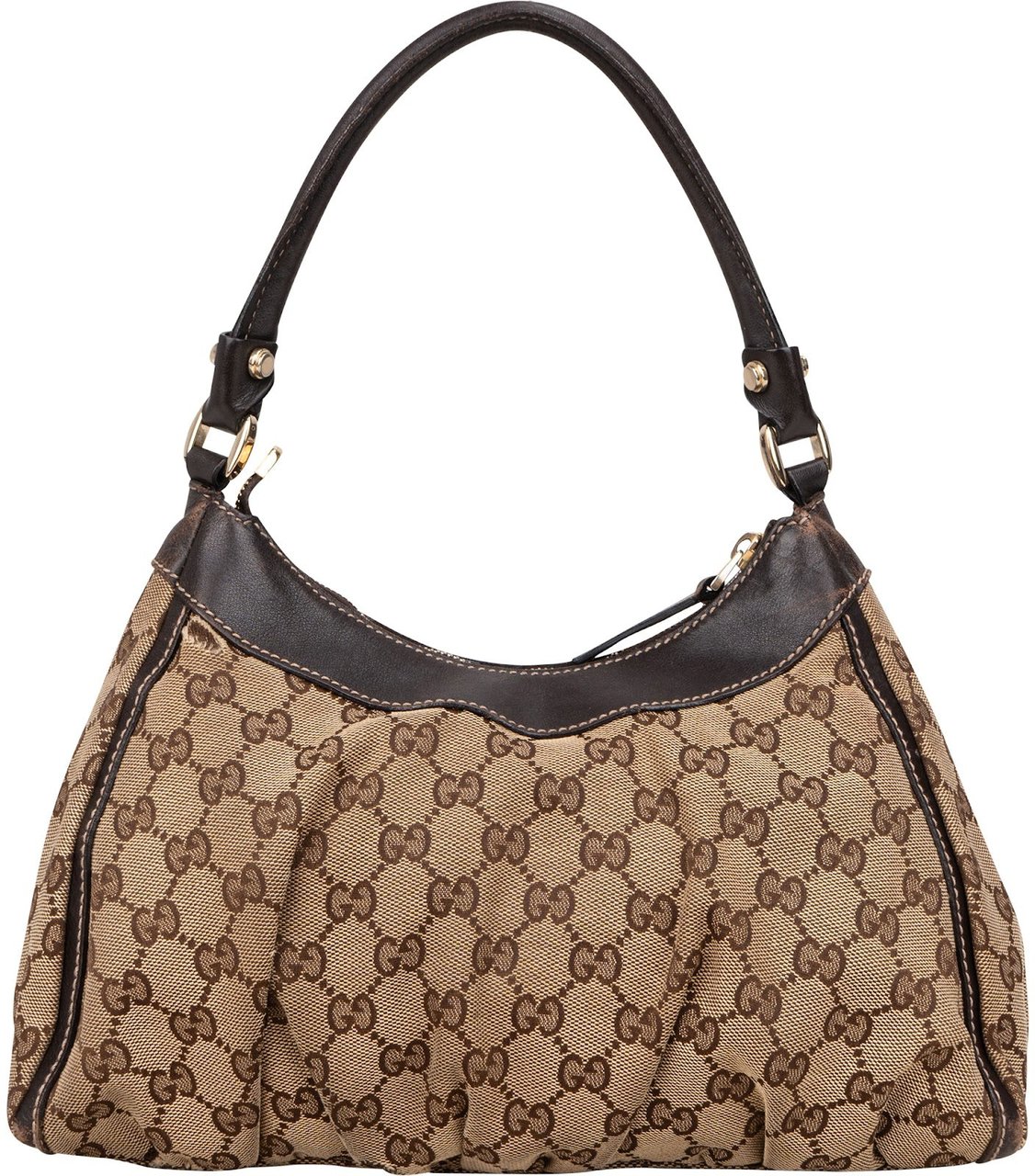 Gucci Gucci Monogram GG Canvas Abbey Handbag Bruin