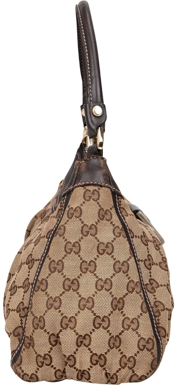Gucci Gucci Monogram GG Canvas Abbey Handbag Bruin