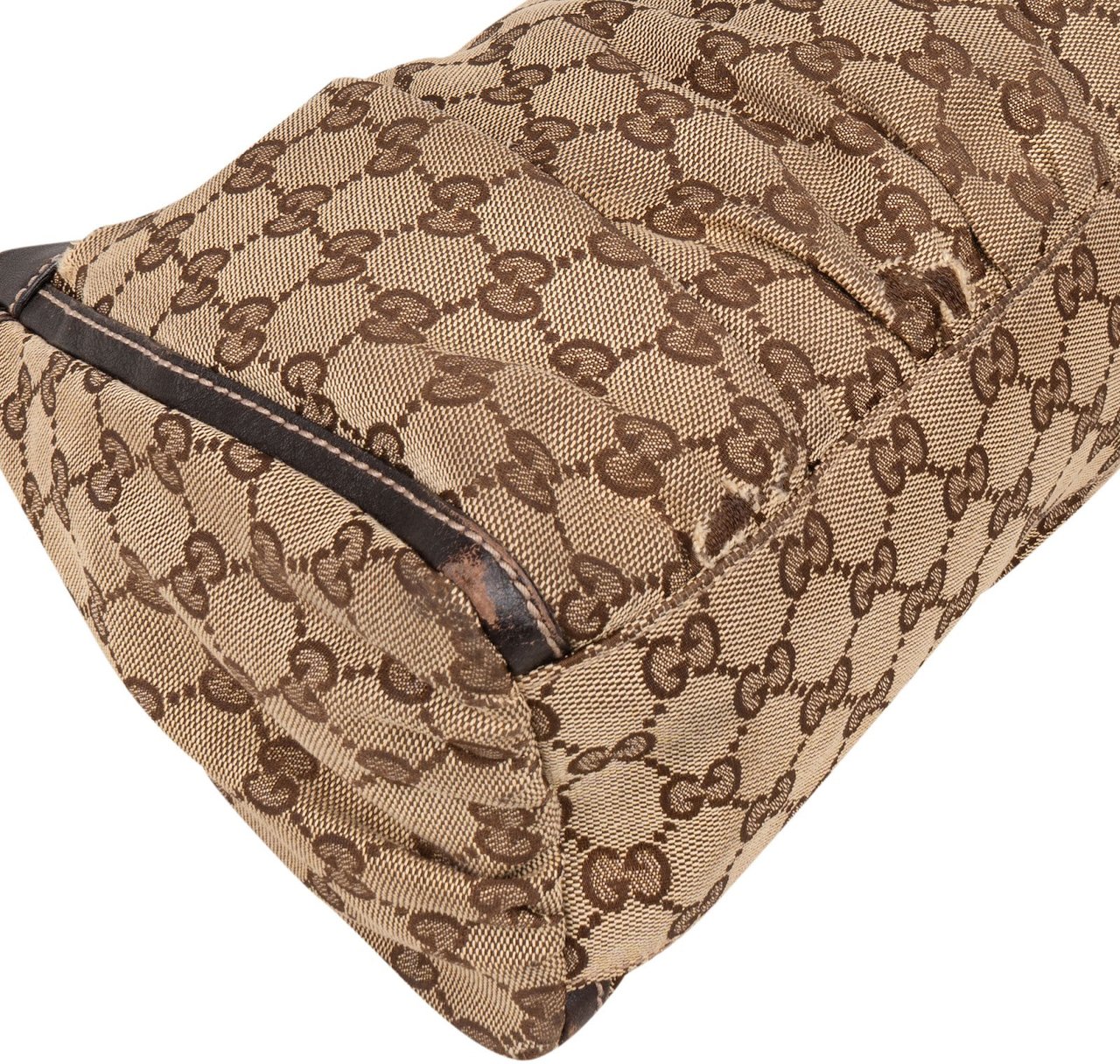 Gucci Gucci Monogram GG Canvas Abbey Handbag Bruin