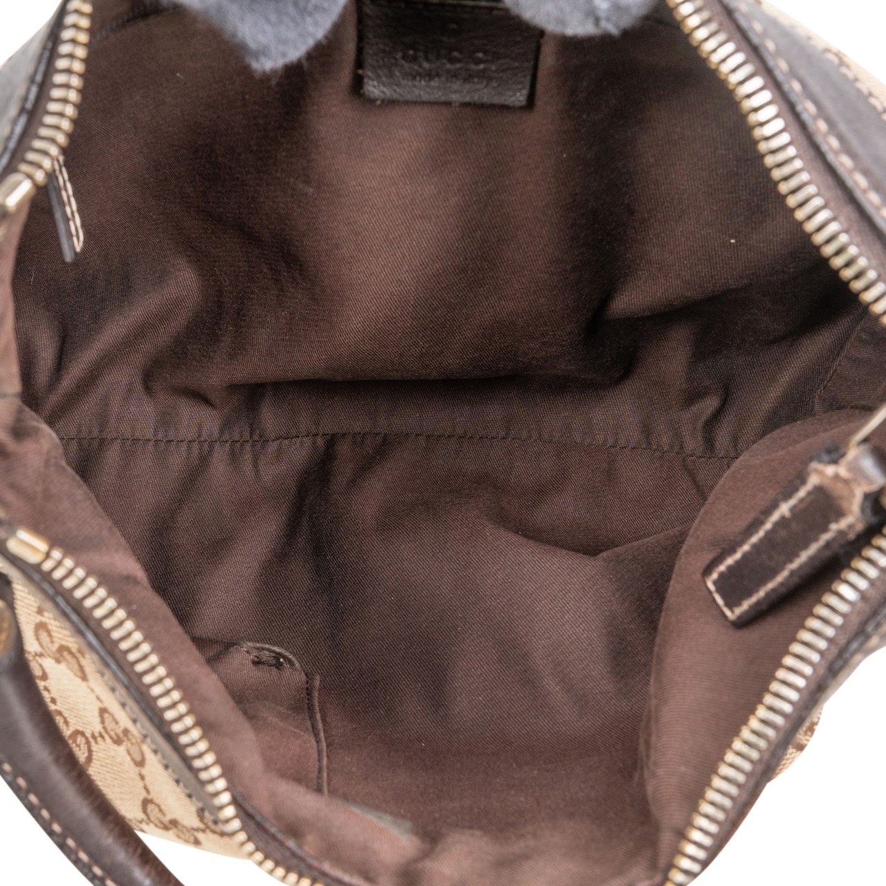 Gucci Gucci Monogram GG Canvas Abbey Handbag Bruin