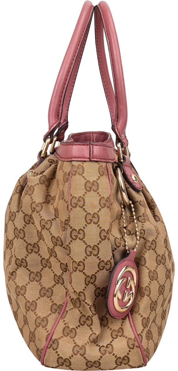 Gucci Gucci Monogram GG Sukey Handbag Beige