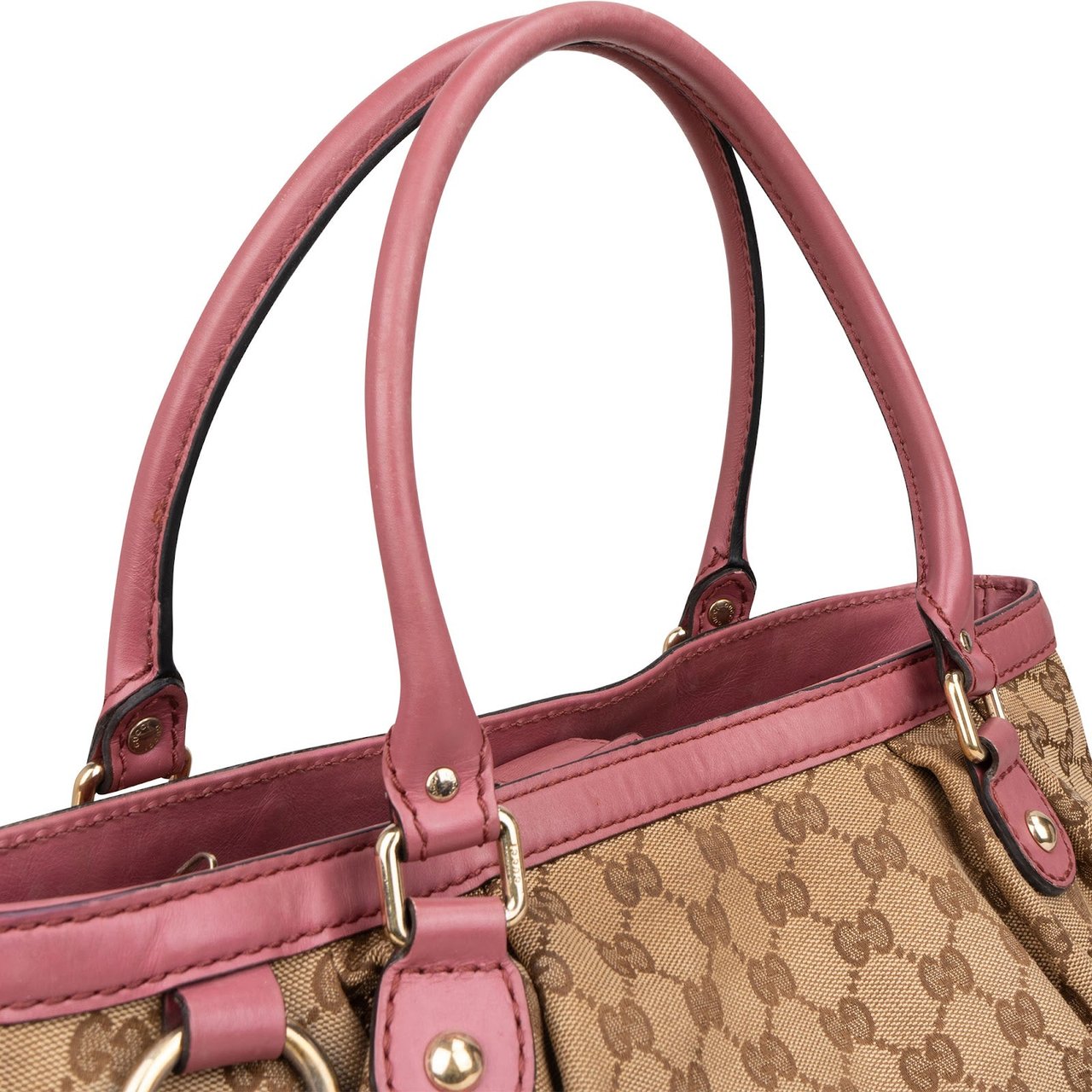 Gucci Gucci Monogram GG Sukey Handbag Beige