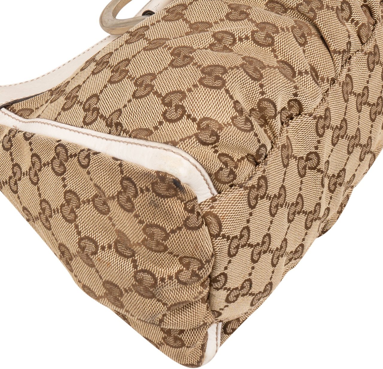 Gucci Gucci Monogram GG Abbey Handbag Bruin