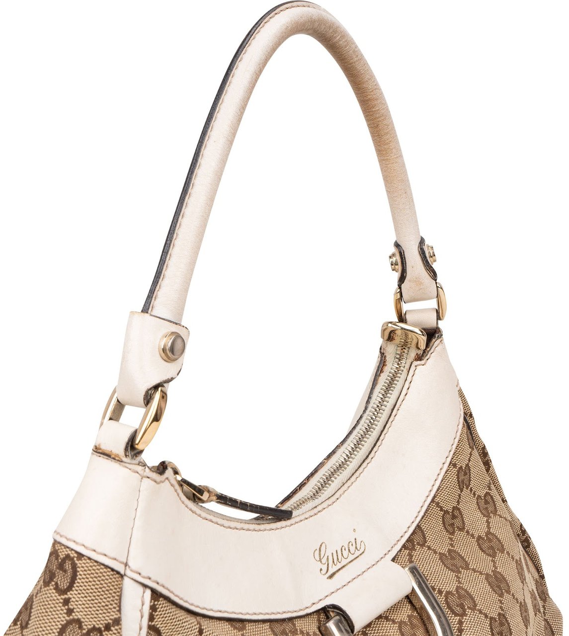 Gucci Gucci Monogram GG Abbey Handbag Bruin