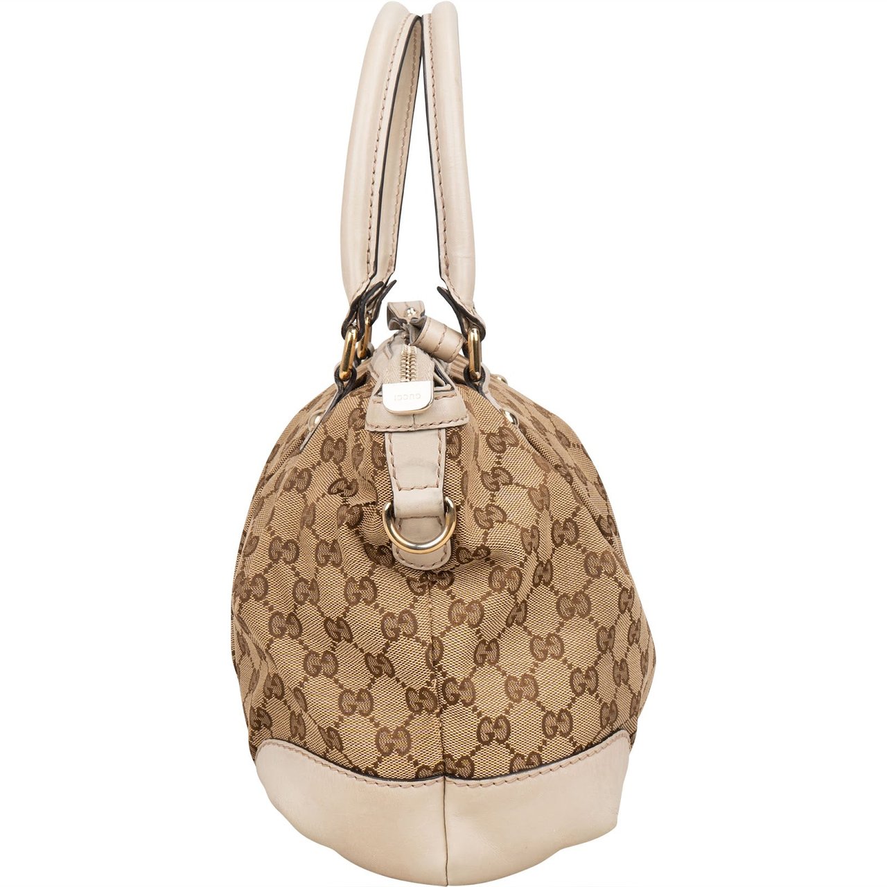 Gucci Gucci Monogram GG Sukey Handbag Bruin