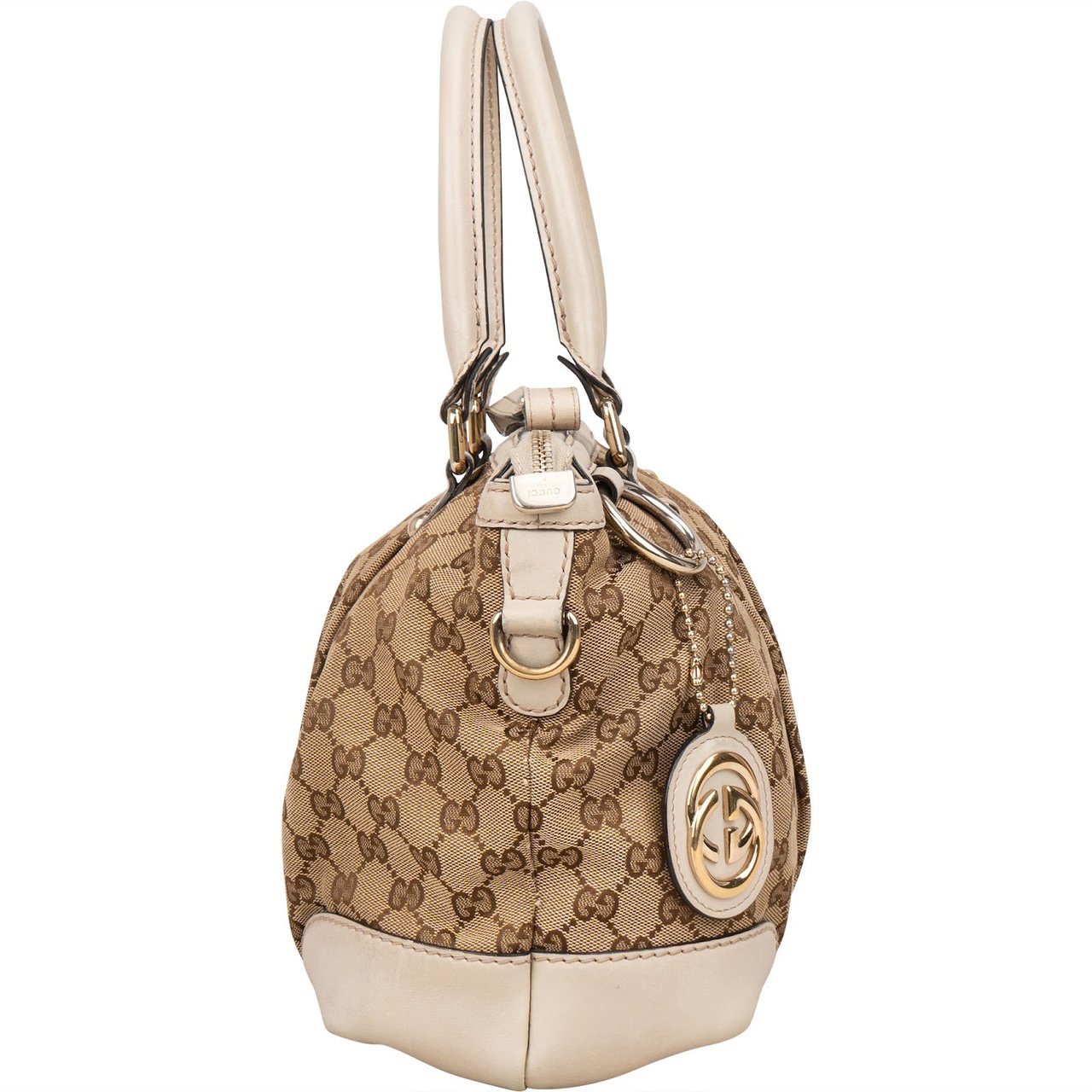 Gucci Gucci Monogram GG Sukey Handbag Bruin