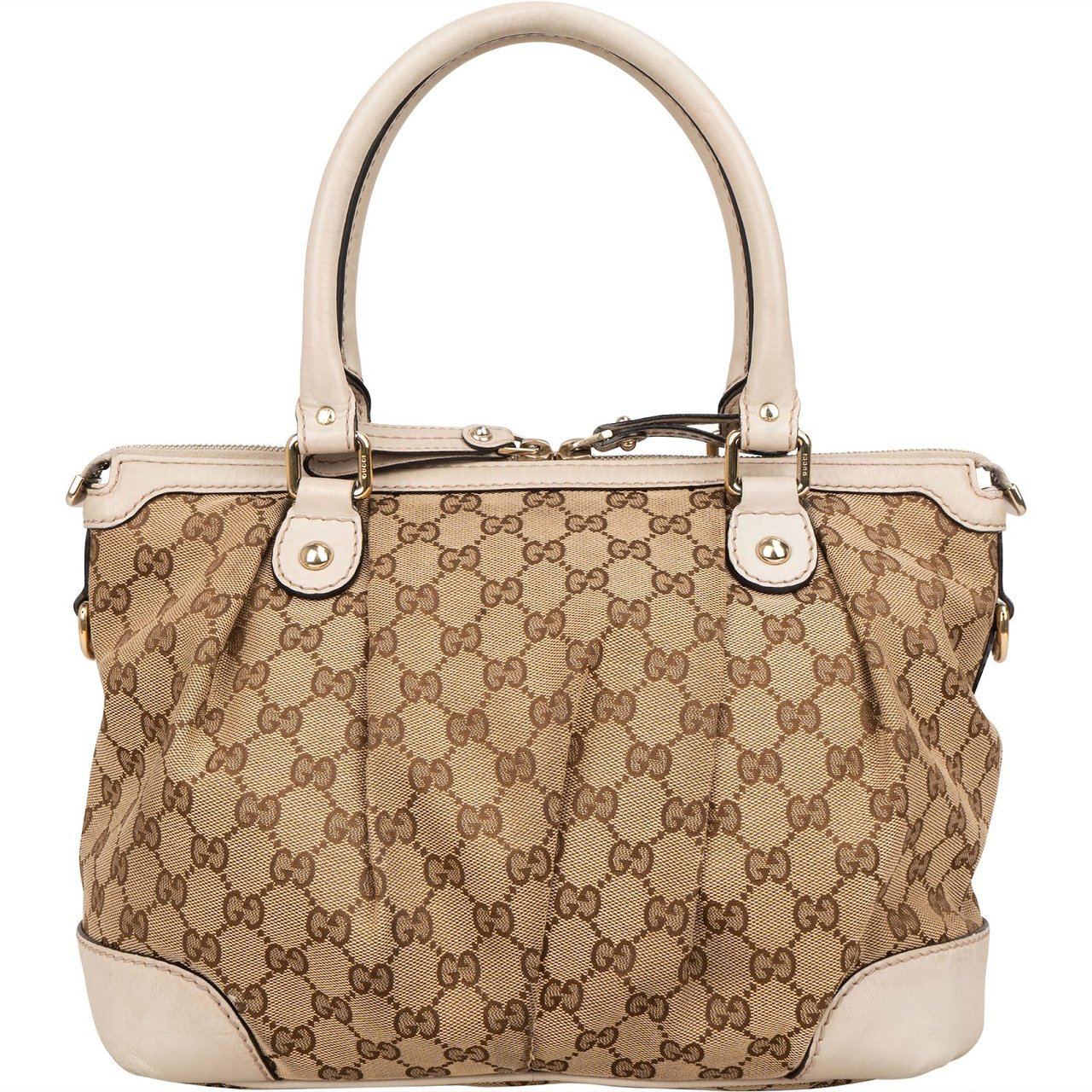 Gucci Gucci Monogram GG Sukey Handbag Bruin
