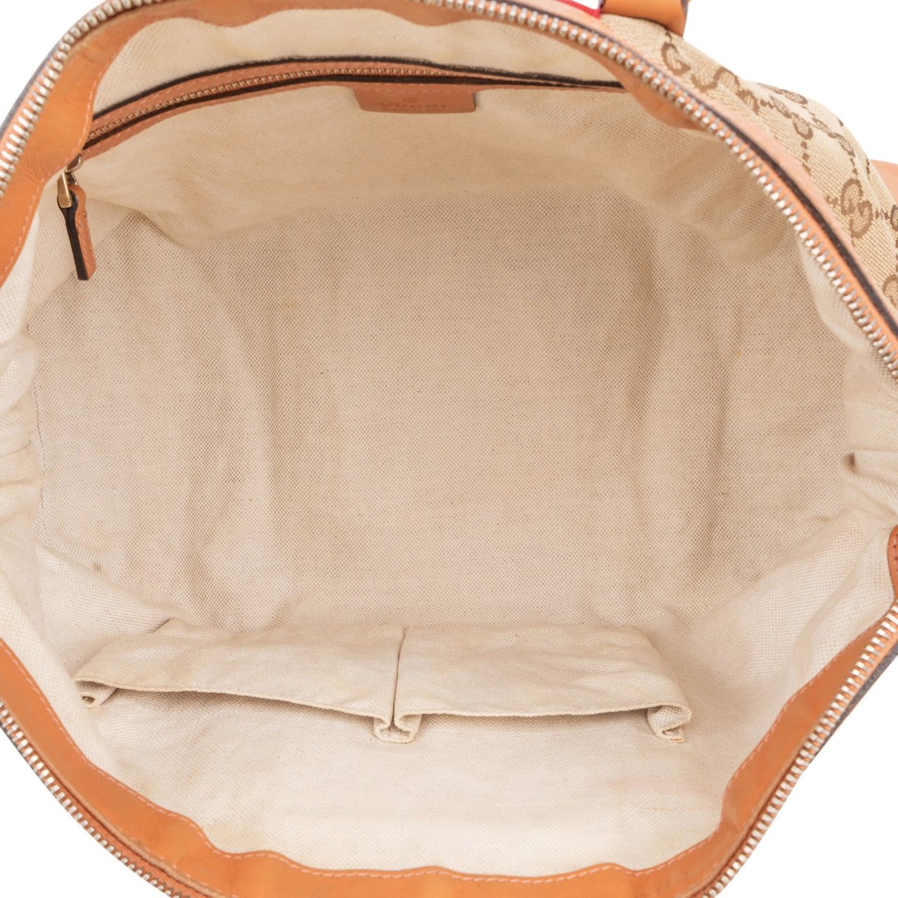 Gucci Monogram GG Sherry Line Web Handbag Bruin