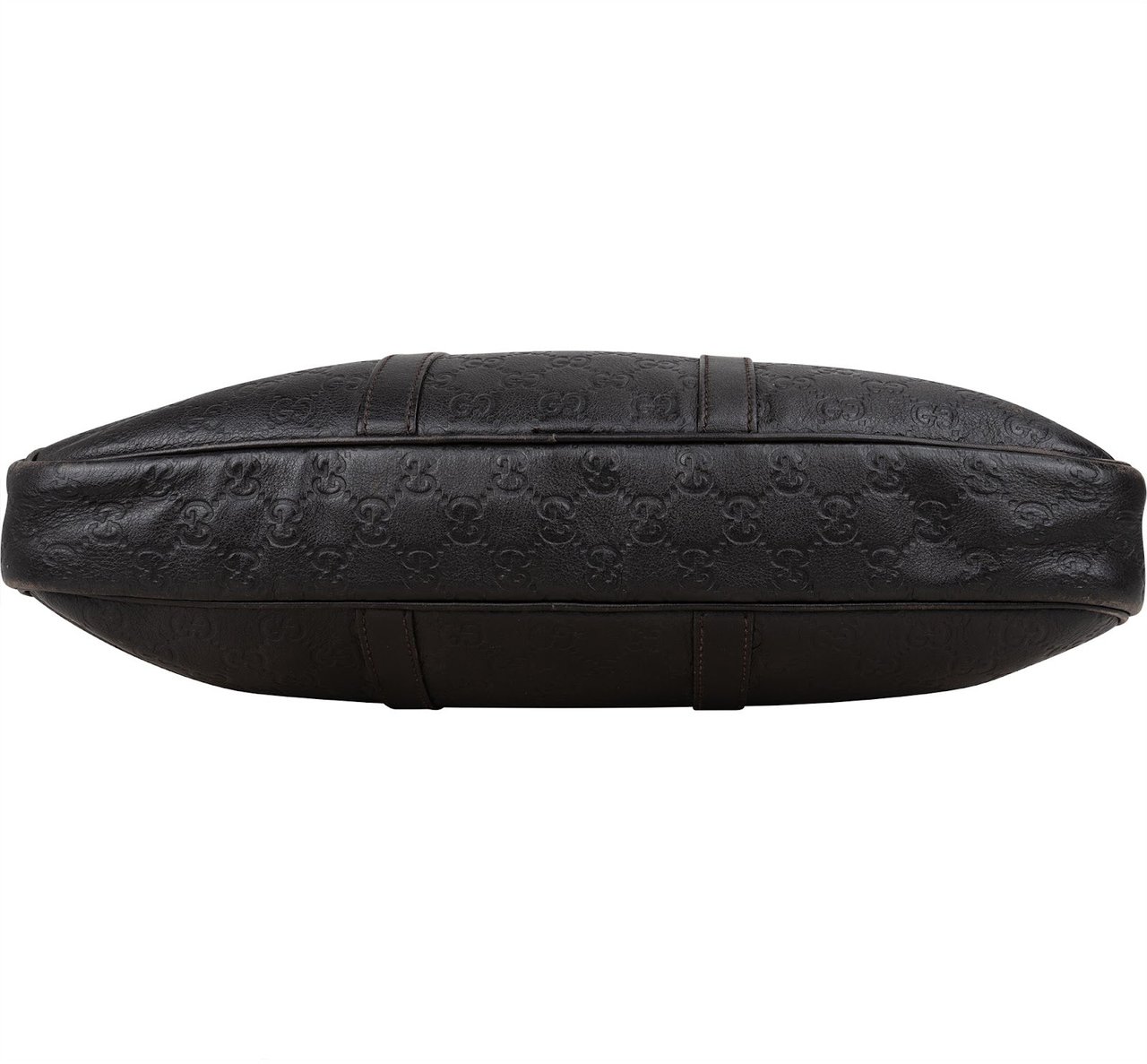 Gucci Gucci Black Guccissima Leather Business Handbag Bruin