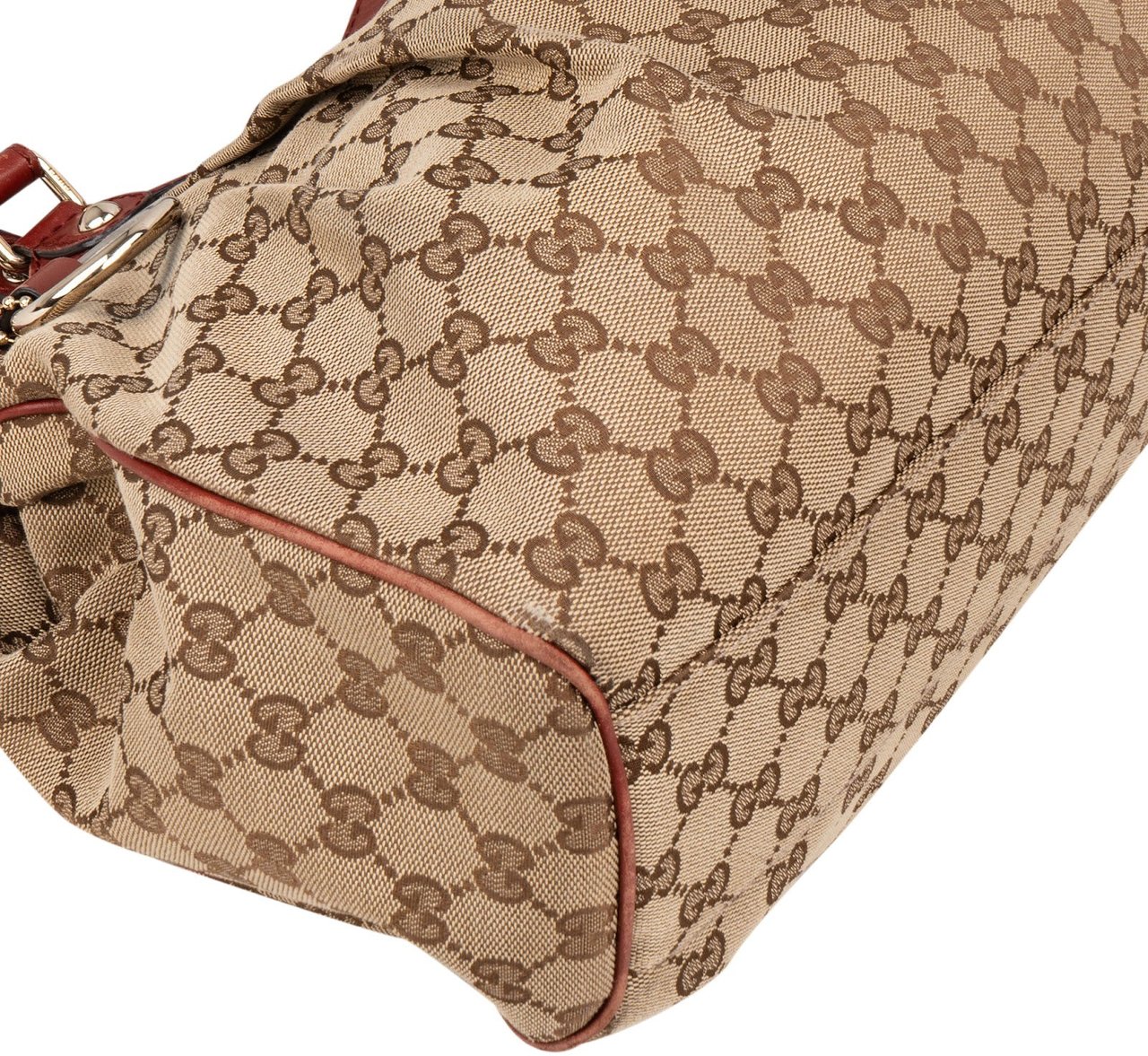 Gucci Gucci Monogram GG Sukey Handbag Beige