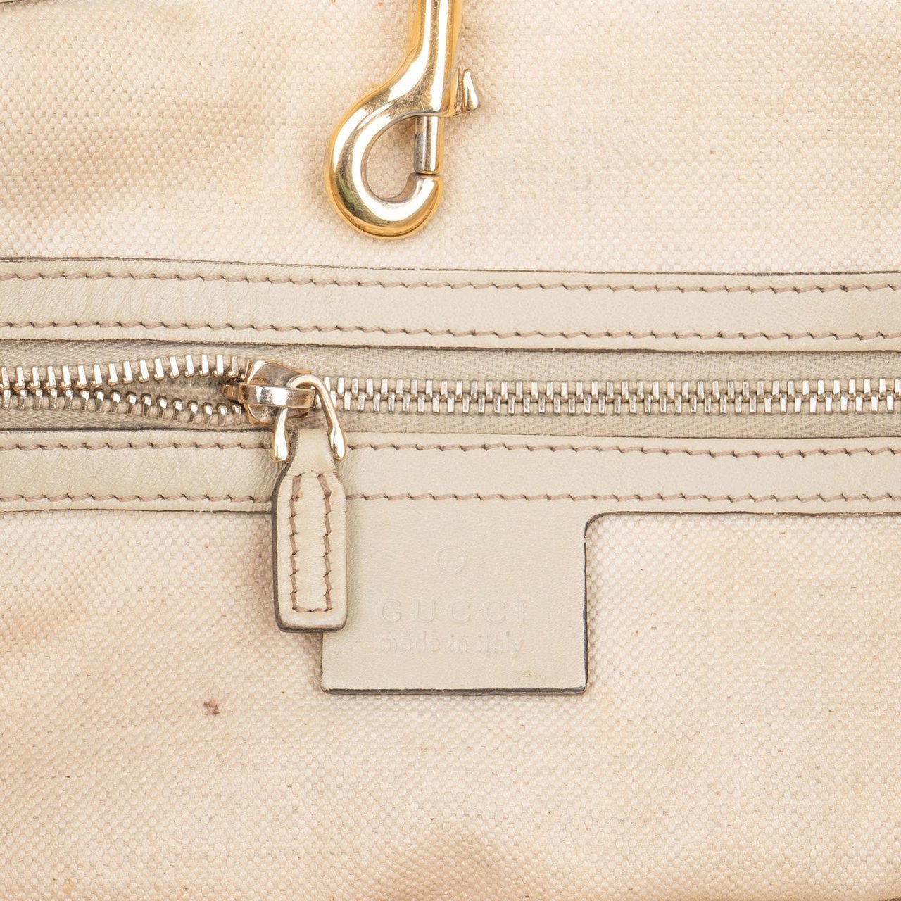 Gucci Gucci Monogram GG Charmy Tote Handbag Bruin