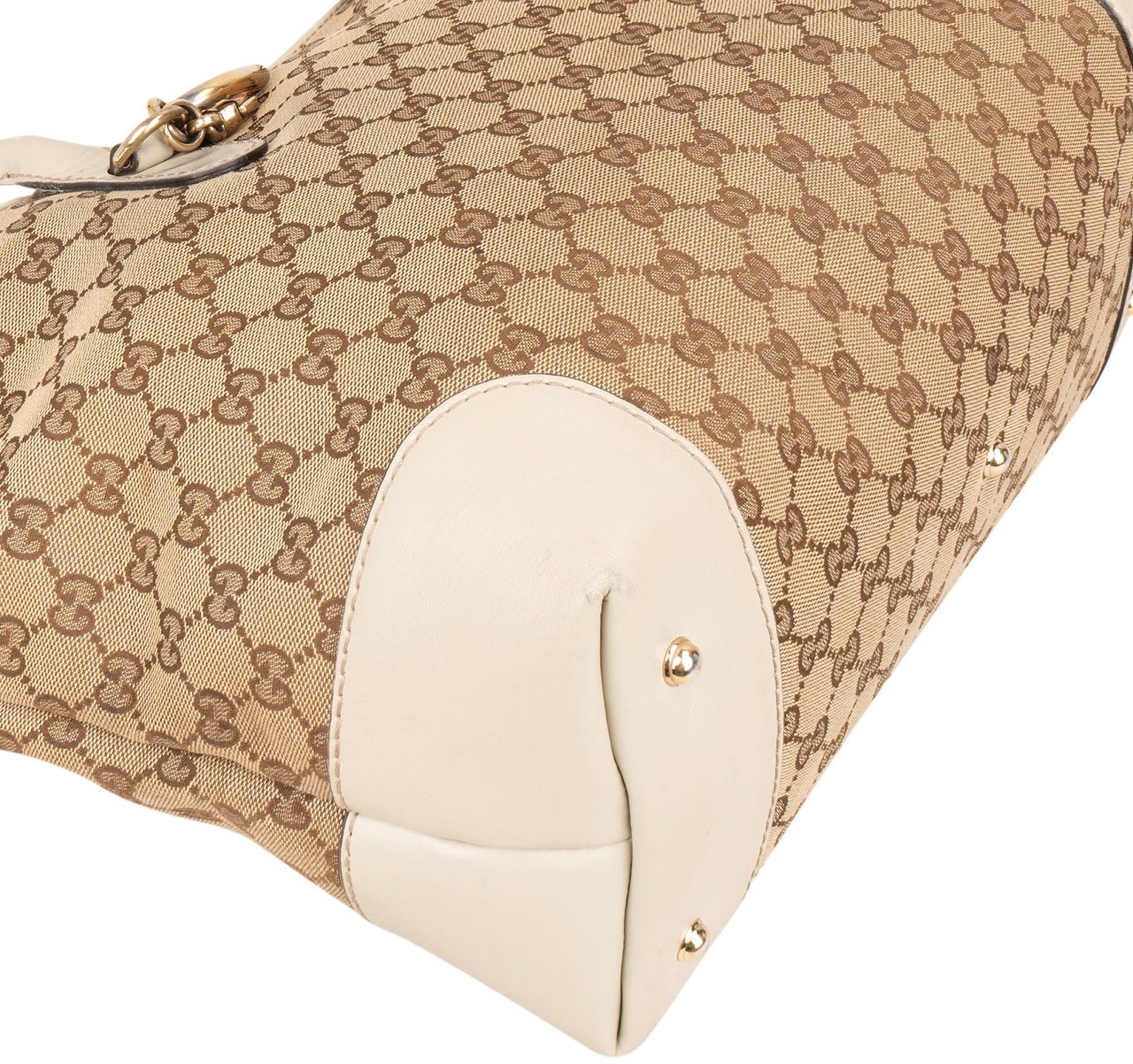 Gucci Monogram GG Charmy Tote Handbag Bruin